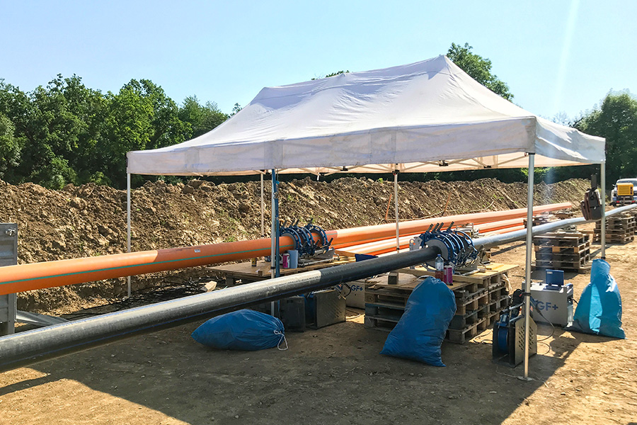 Arbeitszelt 4x8 im Einsatz